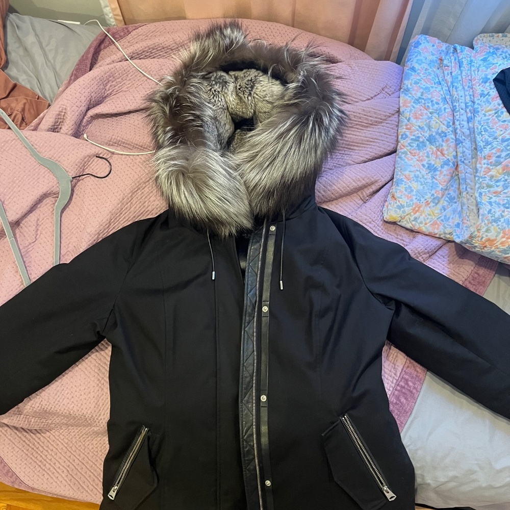 Mackage Larysa Puffer Down Jacket Fox Fur Lining | Size XL - Picture 4 of 7